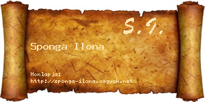 Sponga Ilona névjegykártya